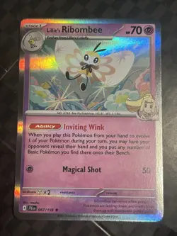 Lillie's Ribombee 067/159 Rare Holo SV09: Journey Together NM Pokemon x1 - Image 1