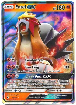 Pokemon TCG – Entei GX #10/73 – Shining Legends – NM/M - Image 1