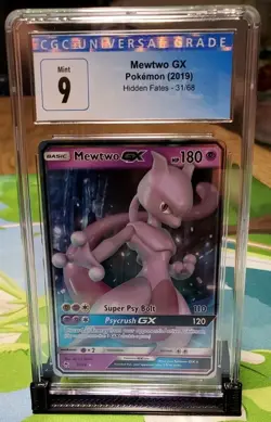 CGC Mint 9 Mewtwo GX Pokemon 31/68 Hidden Fates - Image 2