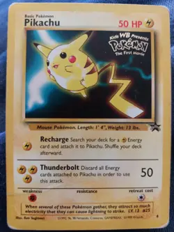 Pokemon TCG Pikachu Wizards Black Star Promos 4 Regular Promo - Image 1