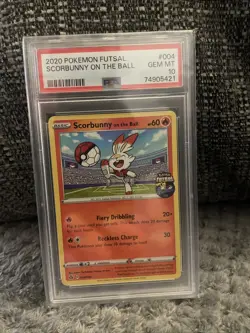 PSA 10 Pokemon Futsal Scorbunny on the ball 004/005 - Image 3