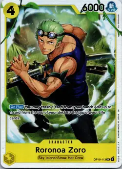 Roronoa Zoro SR OP15-113 ENGLISH ONE PIECE Card Adventure on KAMI’s Island OP15 - Image 1
