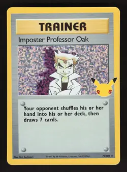 Imposter Professor Oak 73/102 Pokemon Celebrations 25th Anniversary Holo Card - Image 1