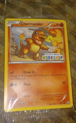 Build A Bear Rare Charmander Pokemon Card Sealed, Excellant Condition - Image 1
