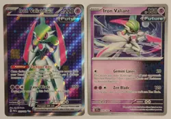 Iron Valiant ex 225/182 - Paradox Rift - Pokemon TCG Full Art Card (+Bonus Card) - Image 1