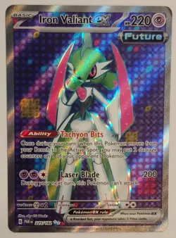 Iron Valiant ex 225/182 - Paradox Rift - Pokemon TCG Full Art Card (+Bonus Card) - Image 2