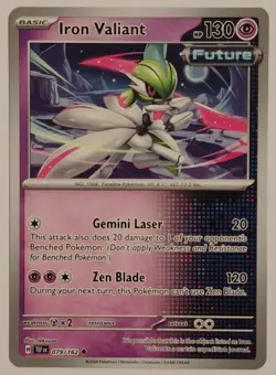 Iron Valiant ex 225/182 - Paradox Rift - Pokemon TCG Full Art Card (+Bonus Card) - Image 5