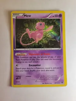 Pokemon Mew TCG Fates Collide Holo Card 29/124 Rare LP - Image 1