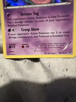 Pokemon Gengar TCG Breakthrough Holo Card 60/162 Rare Near Mint Condition - Image 2