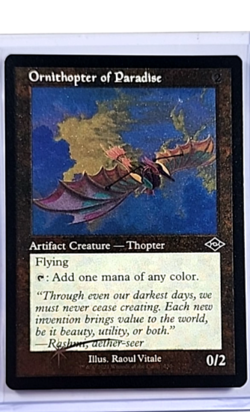 2021 MTG Magic the Gathering MH2 Retro Frame Foil Etched Ornitopter of Paradise - Image 1