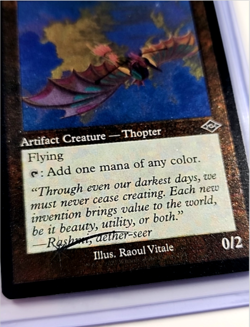 2021 MTG Magic the Gathering MH2 Retro Frame Foil Etched Ornitopter of Paradise - Image 3