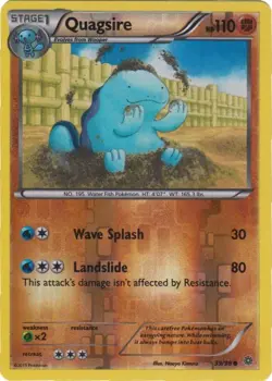 Quagsire 39/98 Reverse Holo Common XY - Ancient Origins 2015 Pokemon Near Mint - Image 1
