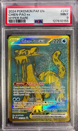 2024 Pokemon Chien-Pao ex 242/091 Sv: Paldean Fates Holo PSA 9 Mint - Image 1