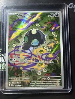 Shroodle 149/132 Illustration Rare, Mega Evolution, Full Art Holo, Pokemon TCG - Image 1