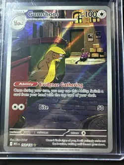 Gumshoos 153/132 Illustration Rare, Mega Evolution, Full Art Holo, Pokemon TCG - Image 1