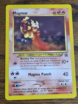 Pokemon Wotc Black Star Promo # 44 Magmar,,not played - Image 1