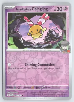 Team Rocket's Chingling 085/182 Common Destined Rivals Pokemon Reverse Holo NM - Image 1