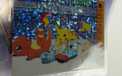 PIKACHU SQUIRTLE Pokemon Prism Foil Sticker 1999 Holo Japan Anime Vintage Rare - Image 2