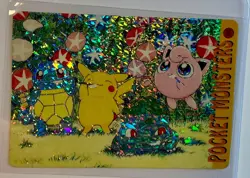 PIKACHU BRUSH TEETH Pokemon Prism Foil Sticker 1999 Holo Japanese Anime Vintage - Image 1