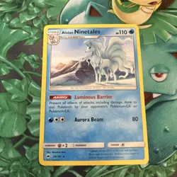 Alolan Ninetales Rare SM - Burning Shadows 28/147 NM Pokemon - Image 1