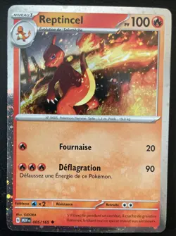 Carte Pokemon REPTINCEL 005/165 HOLO POINT EV3.5 PROMO 151 MEW FR NEUF - Image 1