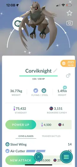 Pokemon Go (Stage 35 ) Shiny Corviknight ( 26 Shinys ) ( Reduced) - Image 2
