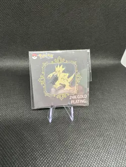GOLDUCK 24k Gold Plated Pokemon Sticker - Korean Striking Popping Candy - NM - Image 2