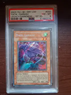 Yugioh Yata-Garasu LOD-000 1st edition PSA 8 - Image 1