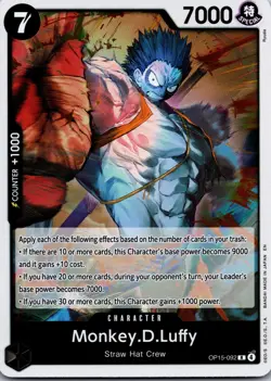 One Piece CCG Monkey.D.Luffy OP15-092 English OP15 Adventure On Kami's Island - Image 1