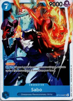 Sabo OP15-046 SR One Piece TCG OP15 English Adventure On Kami's Island NM - Image 1