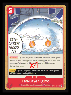 Ten-Layer Igloo Playset- OP10-018 x4 Set - Royal Blood - One Piece TCG - English - Image 1