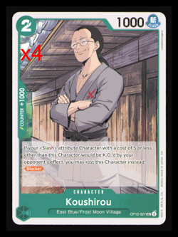 Koushirou Playset - OP12-027 x4 - Legacy of the Master - One Piece TCG - English - Image 1