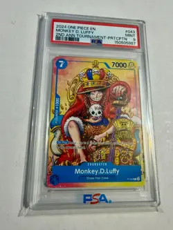 2024 One Piece Monkey.D. Luffy 2nd Anniversary Tournament Promo #P-043 PSA 9 - Image 1
