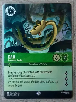 Disney Lorcana: Whispers In The Well - Kaa Secretive Snake Epic Foil 212 - Image 1