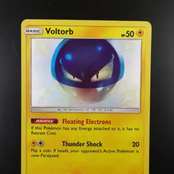 Voltorb SV13/SV94 Pokemon Hidden Fates Baby Shiny Holo Card - Image 2