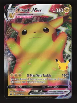 Pikachu VMAX SWSH062 Pokemon Celebrations Black Star Promo Holo Card - Image 1