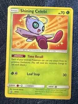 Pokemon TCG Shining Celebi SM79 Sun & Moon Black Star Promo Card Near Mint NM - Image 1