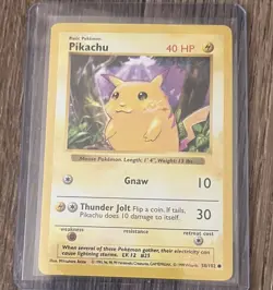 Pokemon TCG SHADOWLESS Pikachu Marill Promo lot with FIRST EDITION card lot - Image 3