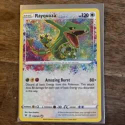 Pokemon TCG Rayquaza Holo Card Vivid Voltage 138/185 Amazing Rare - Image 1