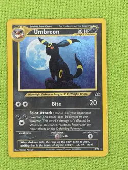 Umbreon 13/75 Holo Rare Neo Discovery Pokemon Card - Image 1