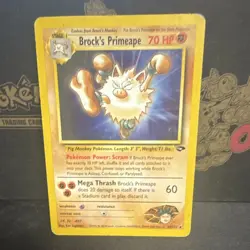 Pokemon TCG Brock's Primeape Gym Challenge Uncommon Regular 70 HP 35/132 English - Image 4