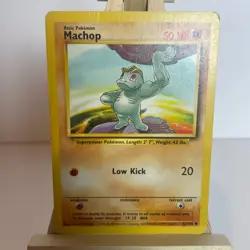 Machop 52/102 Base Set Unlimited Common Pokemon Moderate Play+ - Image 1