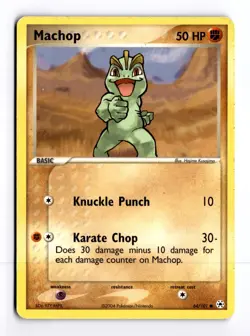 Machop 64/101 EX Hidden Legends Common Pokemon Moderate Play+ - Image 1