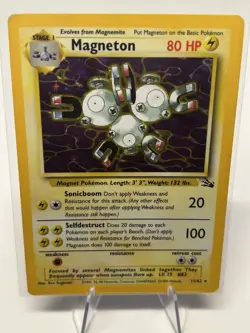 Pokemon TCG Magneton 11/62 Fossil Holo Rare Unlimited - Image 1
