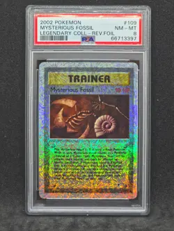 Pokemon Legendary Collection Mysterious Fossil Reverse Holo 109/110 (PSA8) - Image 1