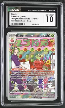 Pokemon Dipplin 170/167 Illustration Rare Twilight Masquerade - CGC 10 - Image 1