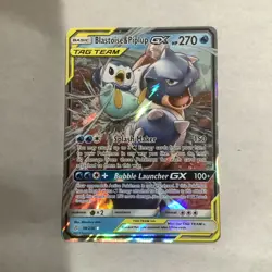 Pokemon Blastoise & Piplup GX Holo SM-Cosmic Eclipse 38/236 270HP - Image 1