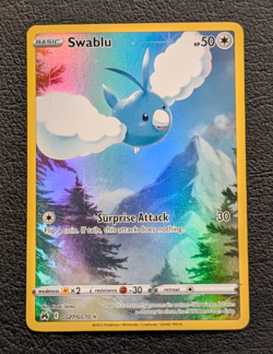 2023 Pokemon Swablu GG27/GG70 Holo Rare Crown Zenith: Galarian Gallery TCG - Image 1