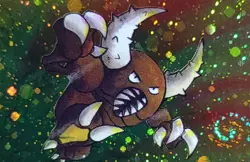 Pokemon Pinsir Japanese Jungle Holo Rare NO.127 Holo Swirl Nintendo 1997 - Image 2