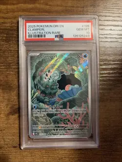 2025 Pokemon Clamperl 195/182 Illustration Rare PSA 10 - Image 1